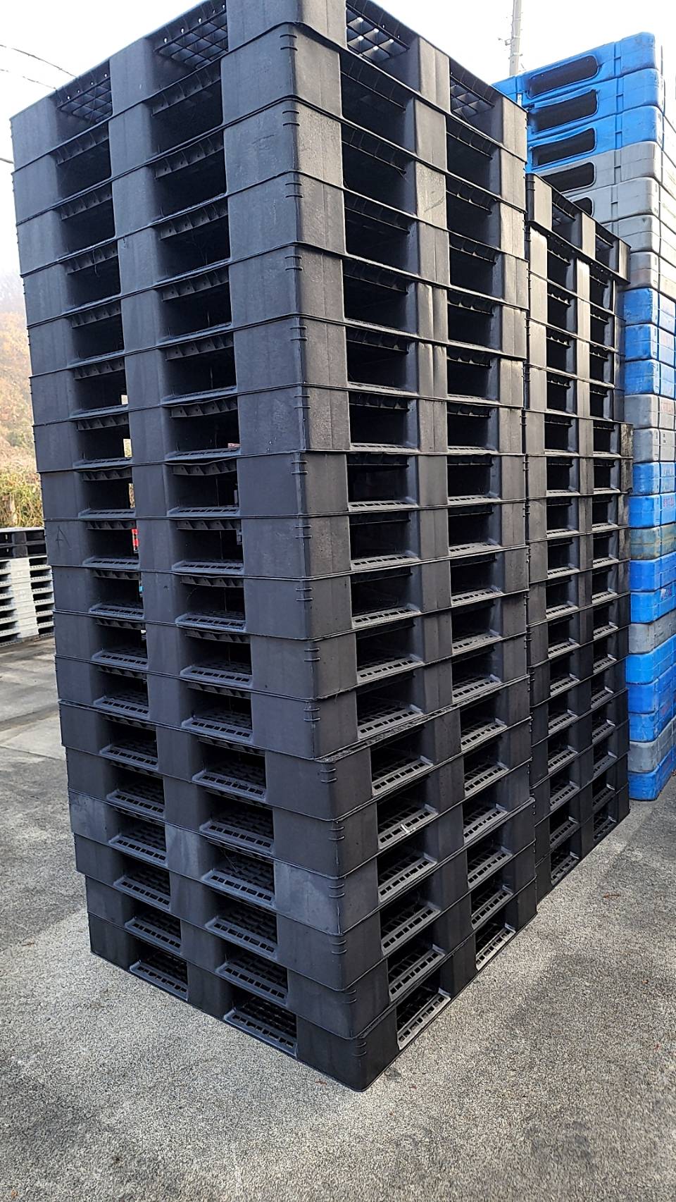 中古プラスチックパレット(片面四方差し、かけ割れ無し、単色)